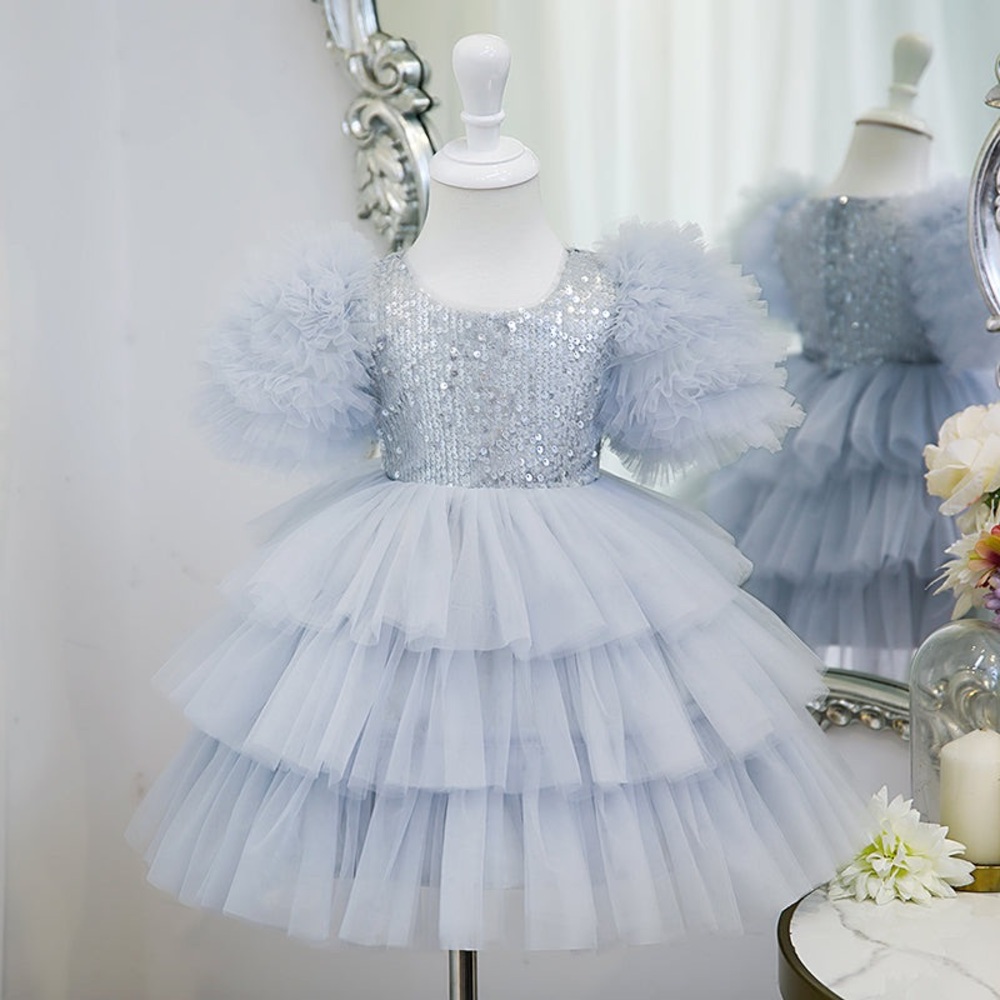 Elegant Blue Kids Formal Dress